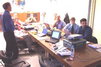 Working inside Interset's building during the PMB