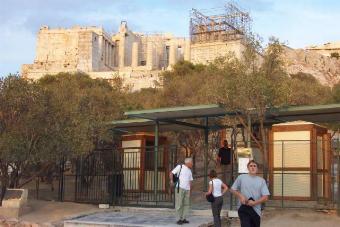 The Acropolis in Athens after the closed meeting on Friday evening